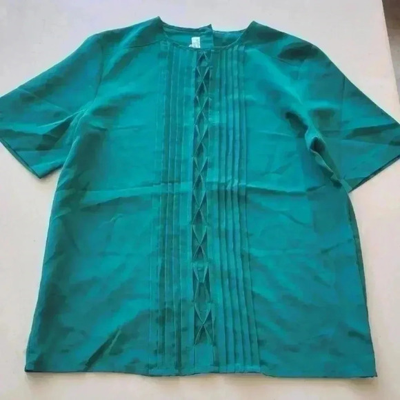VINTAGE green blouse - Picture 1 of 3